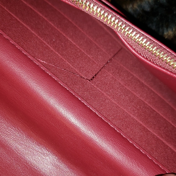 A red Bebe Satchel purse - Picture 7 of 11